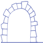 Contour de porte en pierre